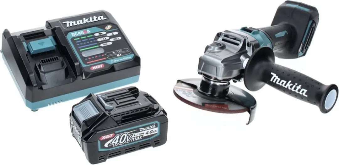 Makita GA005GM1 Accu Haakse Slijper 125mm - 40V XGT - 4.0Ah