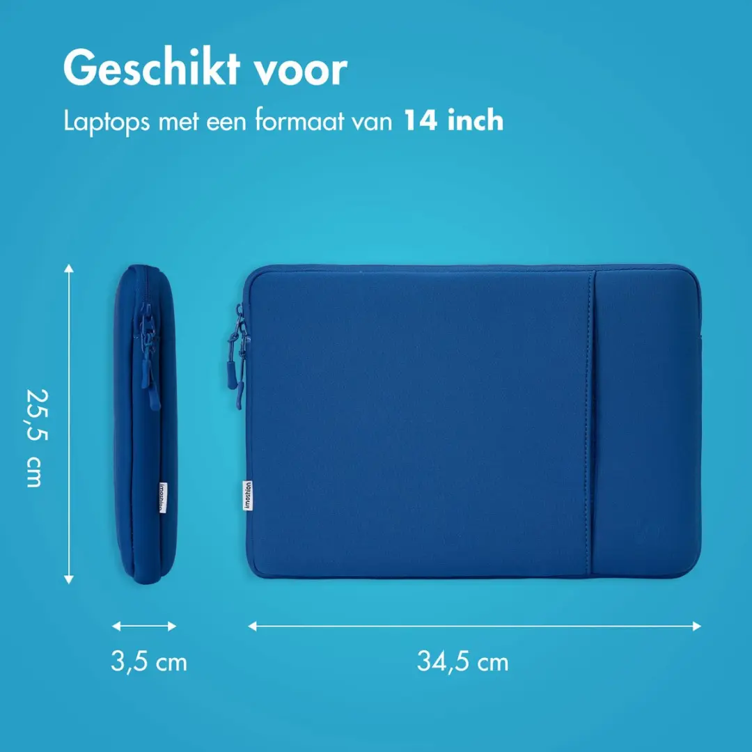 Imoshion Laptophoes 14 inch - Cobalt Blue - 2 Vakken