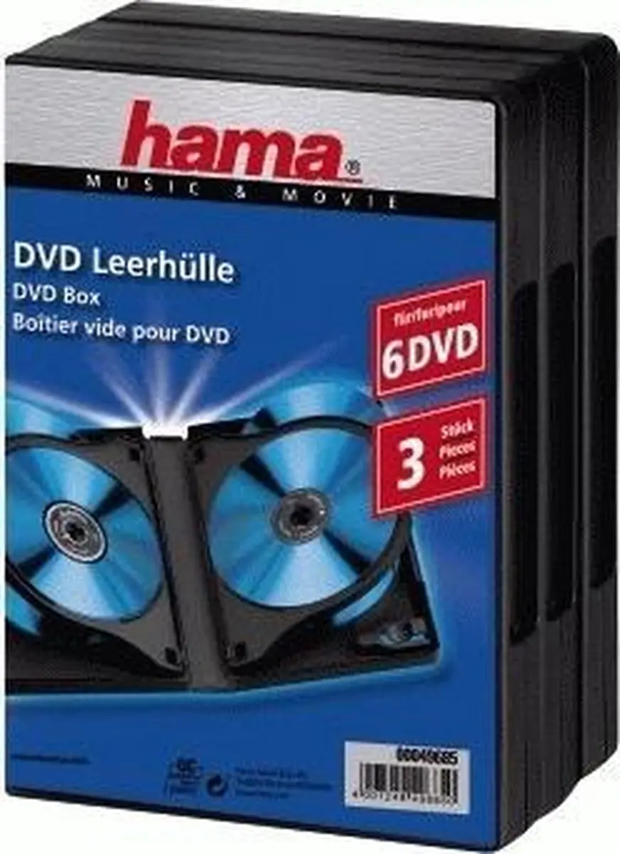 Hama DVD 6-Box 3-Pack - Zwart - afbeelding 6 van 6
