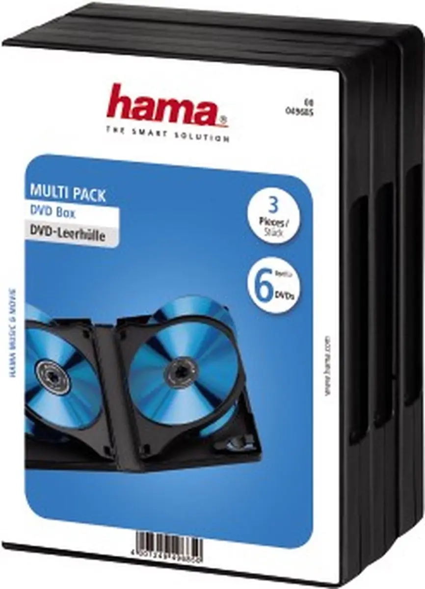 Hama DVD 6-Box 3-Pack - Zwart