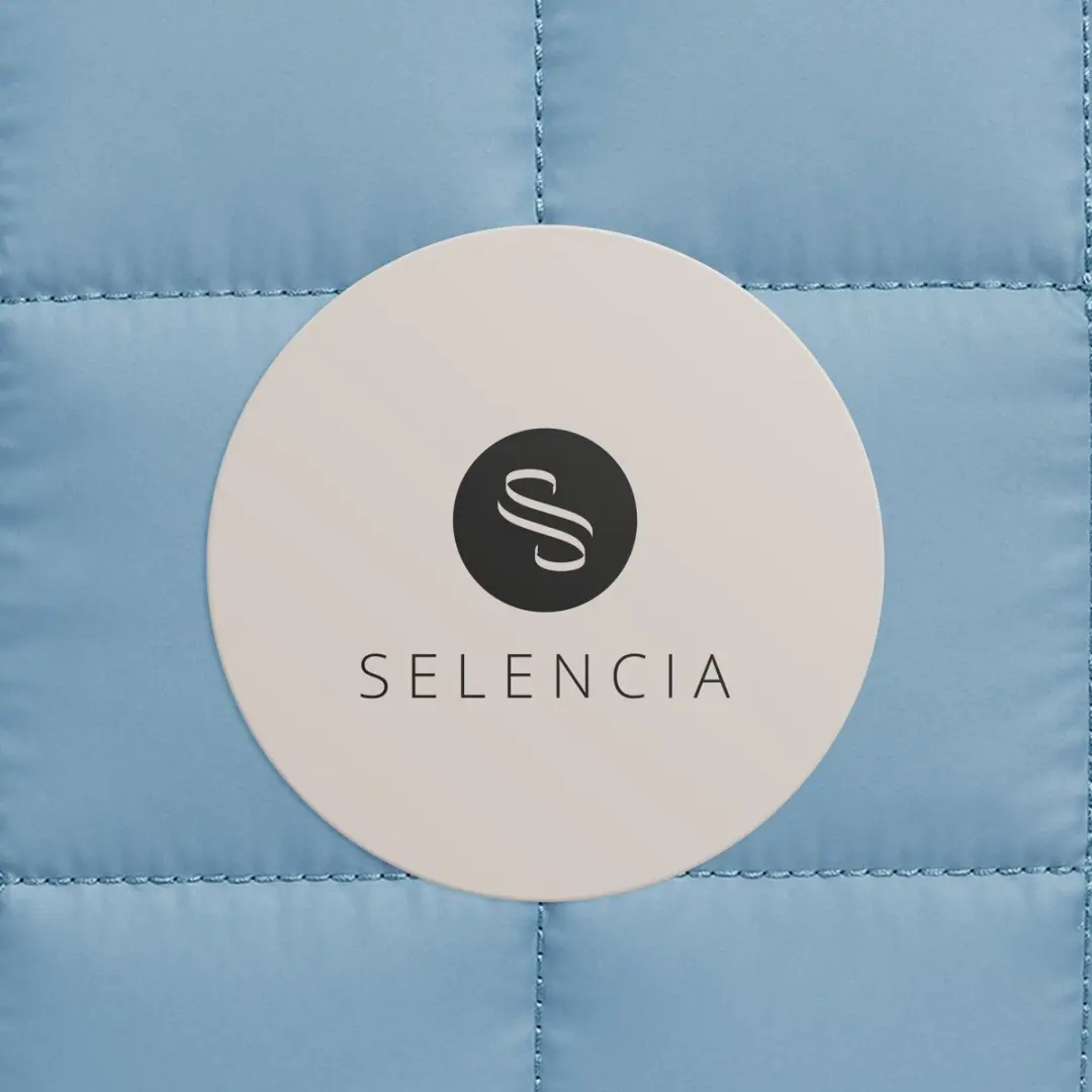 Selencia Puffy Sleeve 14 inch - Laptophoes Blauw