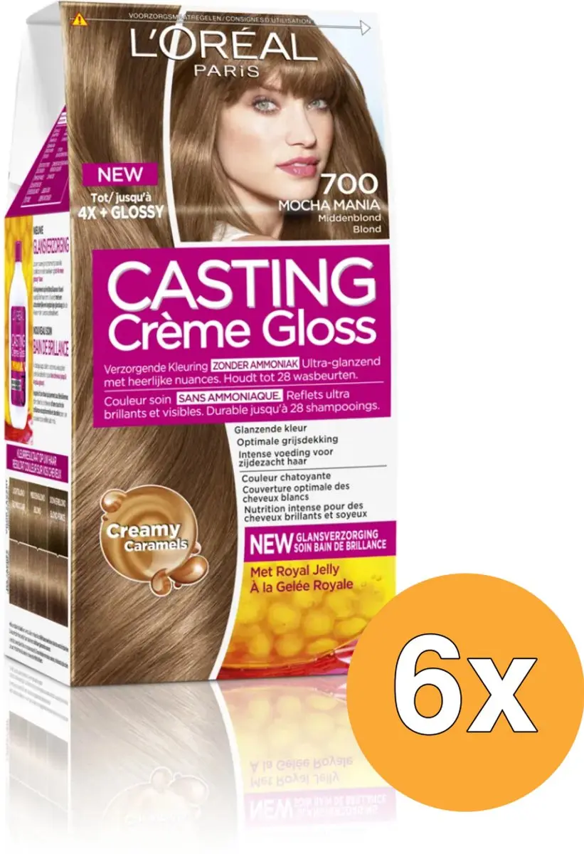L'Oréal Paris Casting Crème Gloss 700 Mocha Mania - 6x