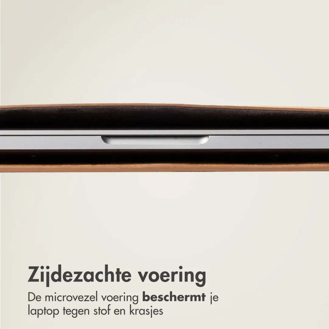 Accezz Leather Laptophoes 15 inch - Cognac