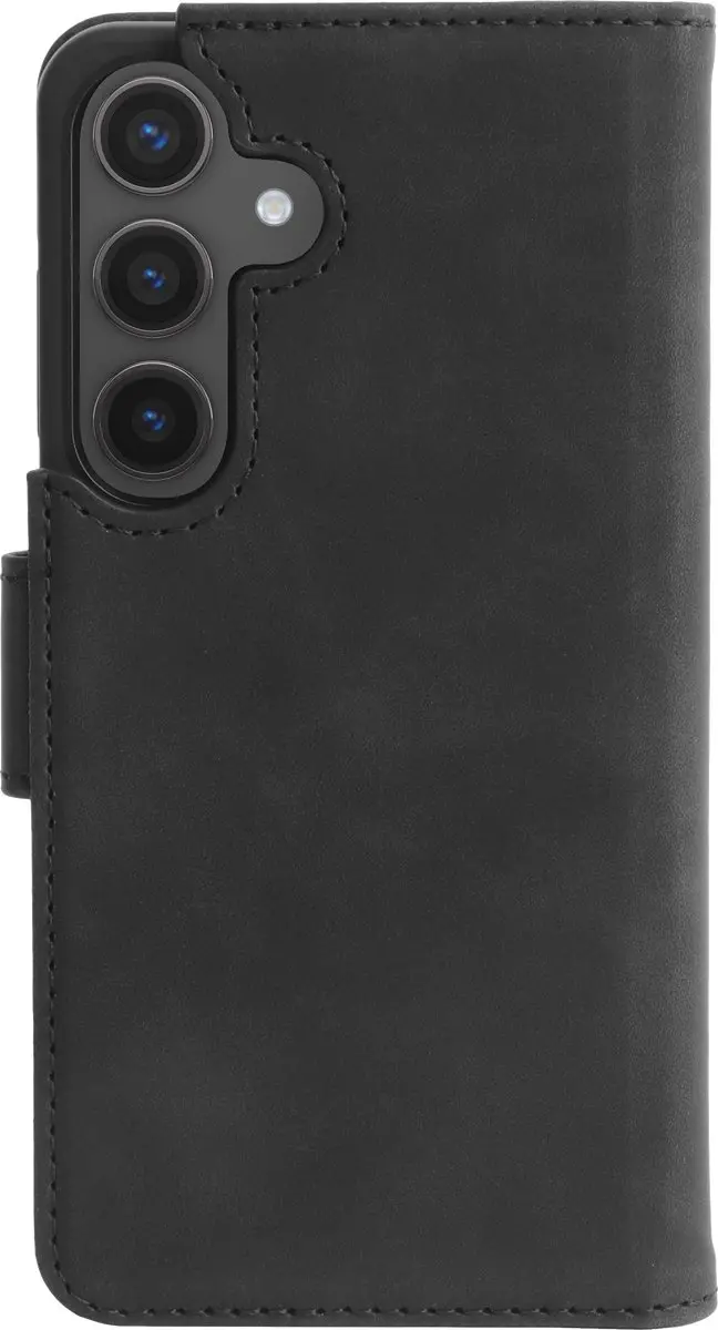 Just in Case Samsung Galaxy S25 Hoesje 2-in-1 Pasjeshouder - 3 Vakken - Zwart