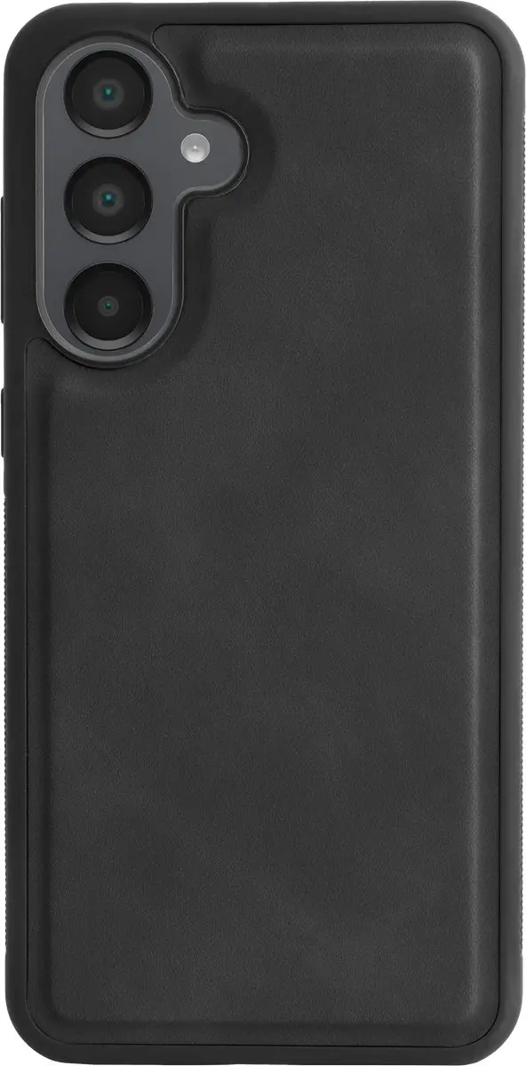 Just in Case Samsung Galaxy S25 Hoesje 2-in-1 Pasjeshouder - 3 Vakken - Zwart
