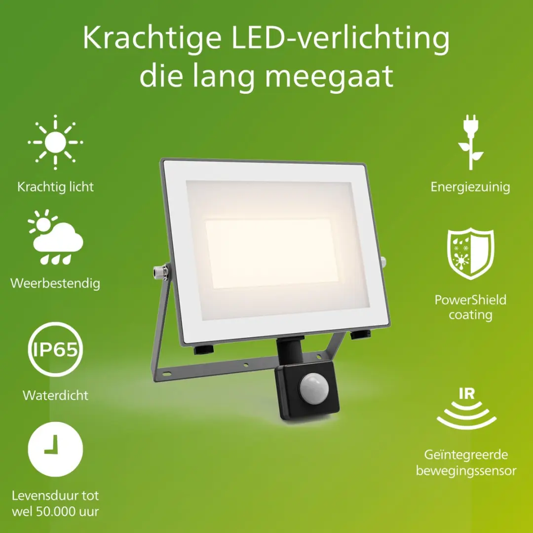 Philips Lois Floodlight 929004643401 - 24W Warm Wit 3000K - Antraciet