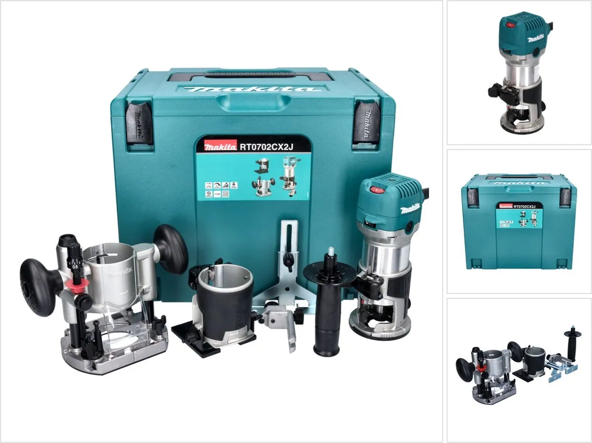 Makita RT0702CX2J Bovenfrees 1100W - Zilver