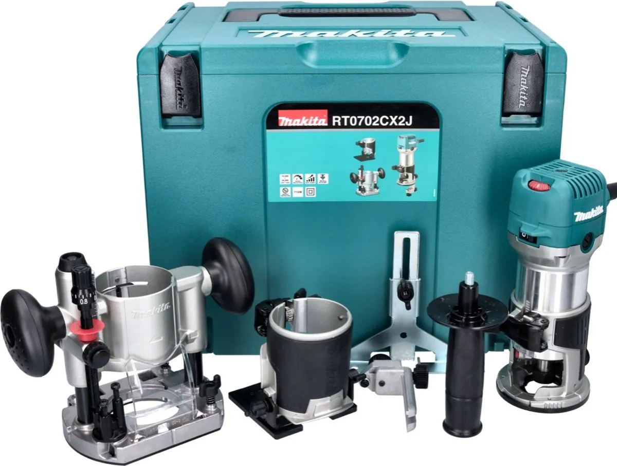 Makita RT0702CX2J Bovenfrees 1100W - Zilver