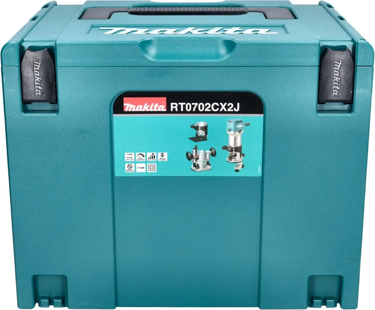 Makita RT0702CX2J Bovenfrees 1100W - Zilver