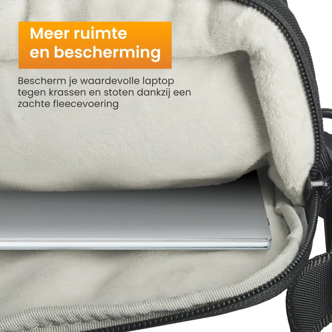 R2B Almere Laptoptas 15.6 inch - 4 Vakken - Zwart