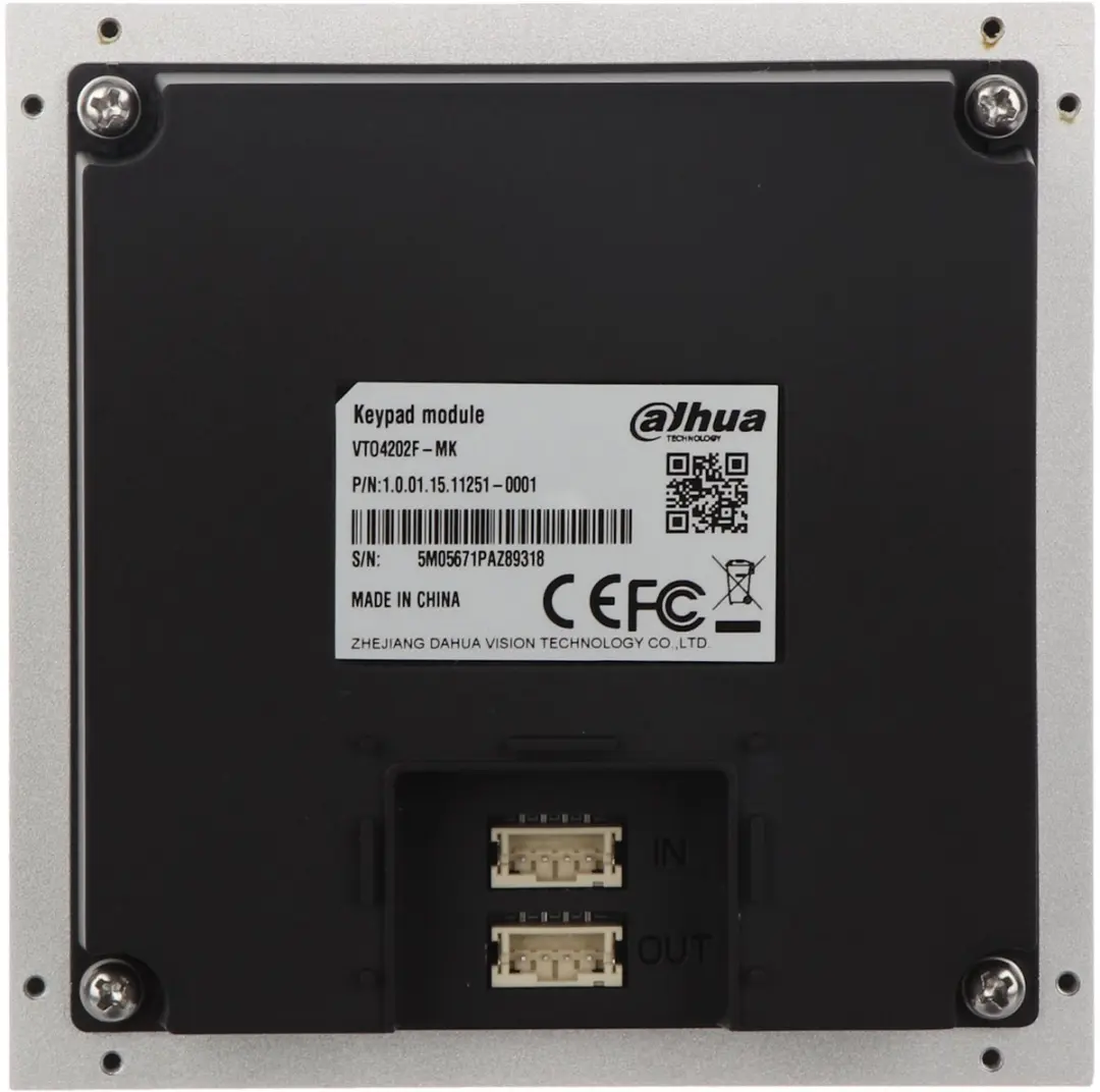 Dahua VTO4202F Toetsenbordmodule - Zilver - afbeelding 6 van 6
