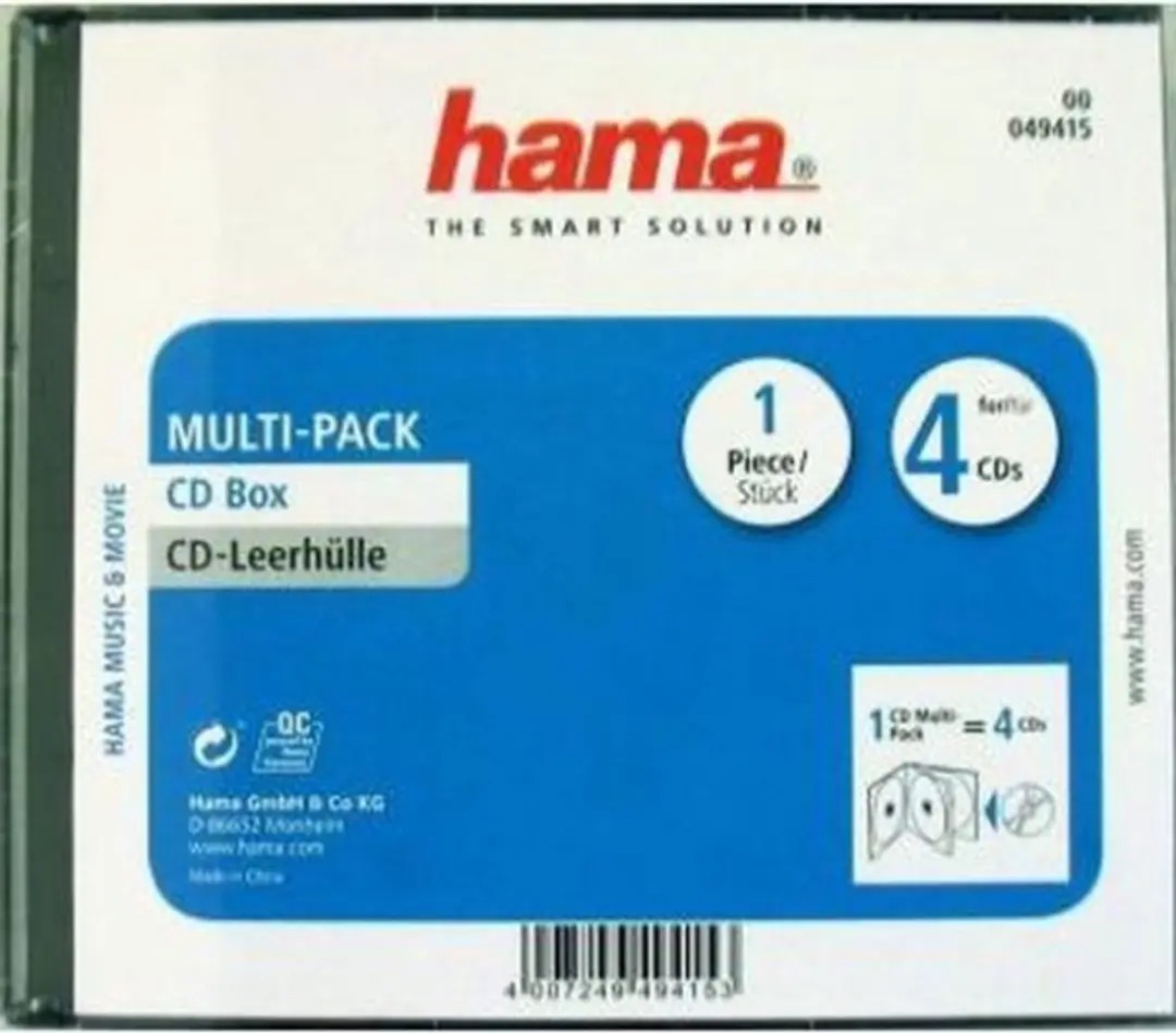 Hama CD Multipack 4 Stuks - MPN 00049415 - Zwart