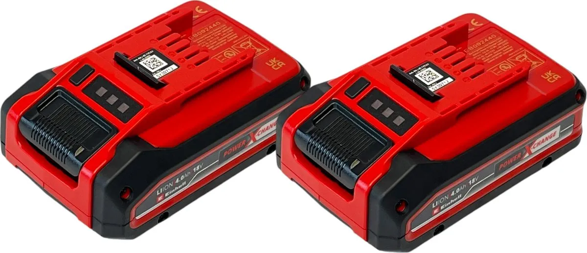 Einhell Twinpack 4.0 Ah Power X-Change Accu - 2x 4.0 Ah