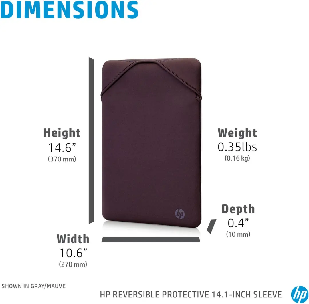 HP 14 ReversP Sleeve 2F2J1AA - 14 inch - Zwart/Zilver