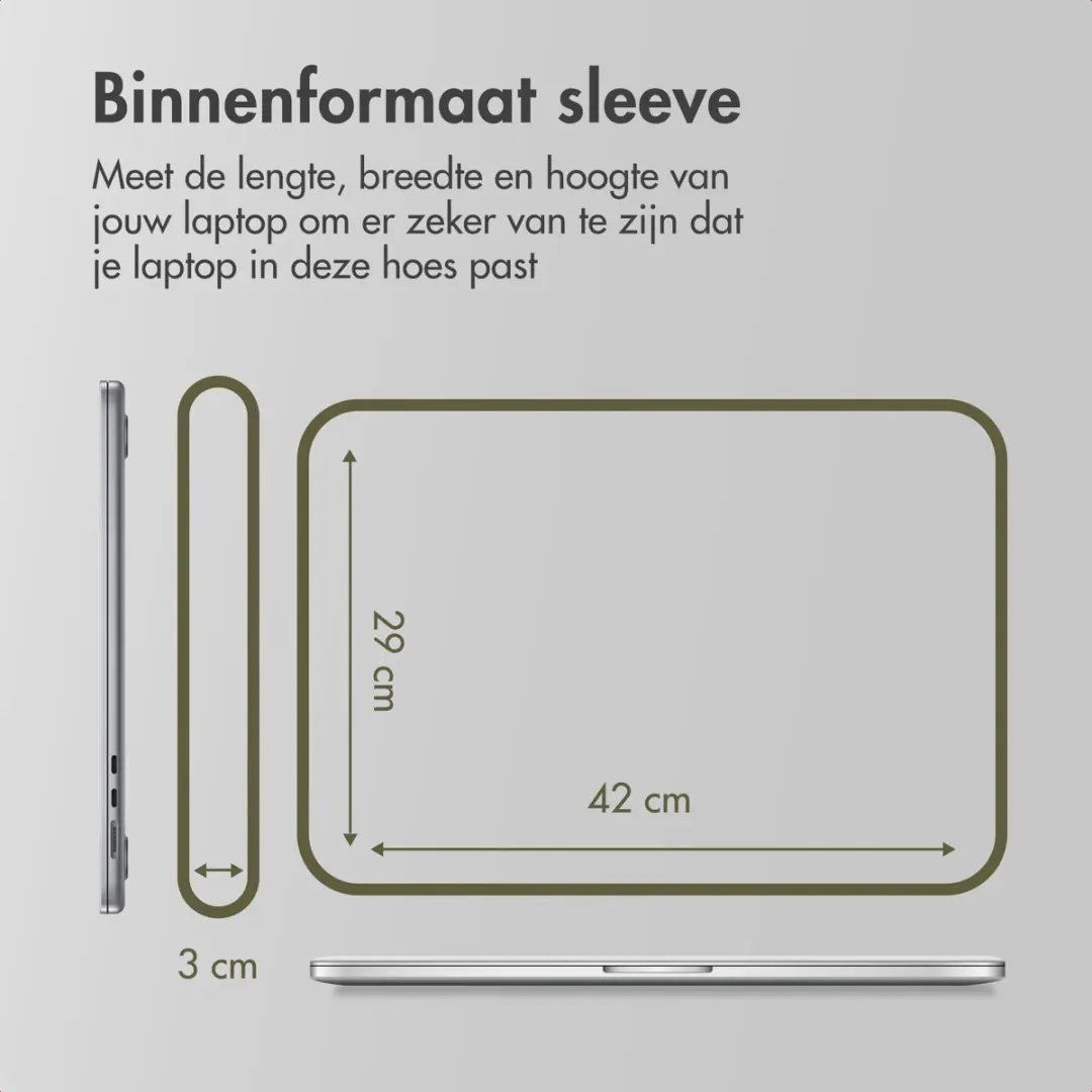 Accezz Laptophoes 17 inch - Zwart