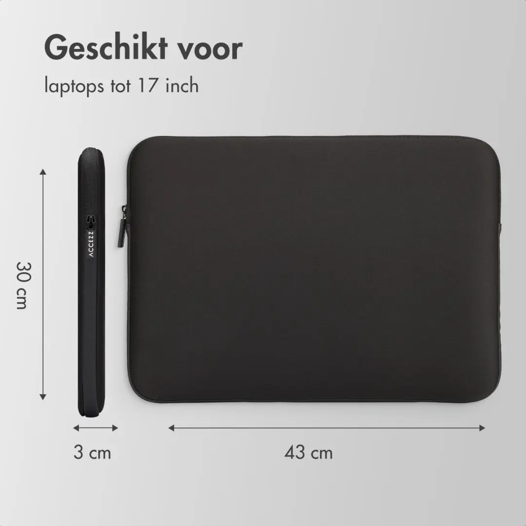 Accezz Laptophoes 17 inch - Zwart