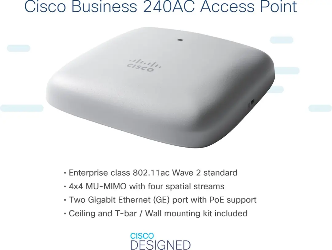 Cisco CBW240AC-E Access Point - 1733 Mbit/s - Grijs