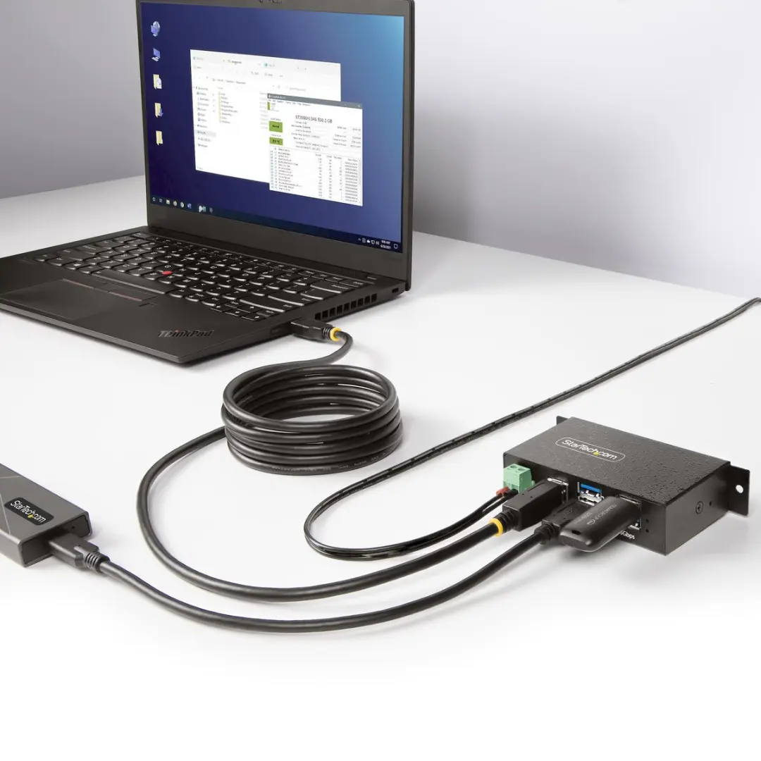 Startech 5G4AINDRM-USB-A-HUB 4-Port USB 3.0 Hub - Zwart