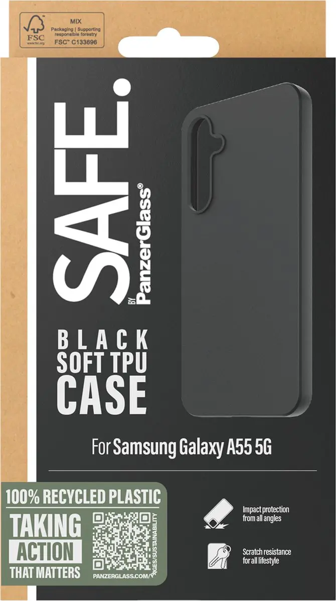 PanzerGlass SAFE95693 Hoesje Samsung Galaxy A55 5G - Zwart