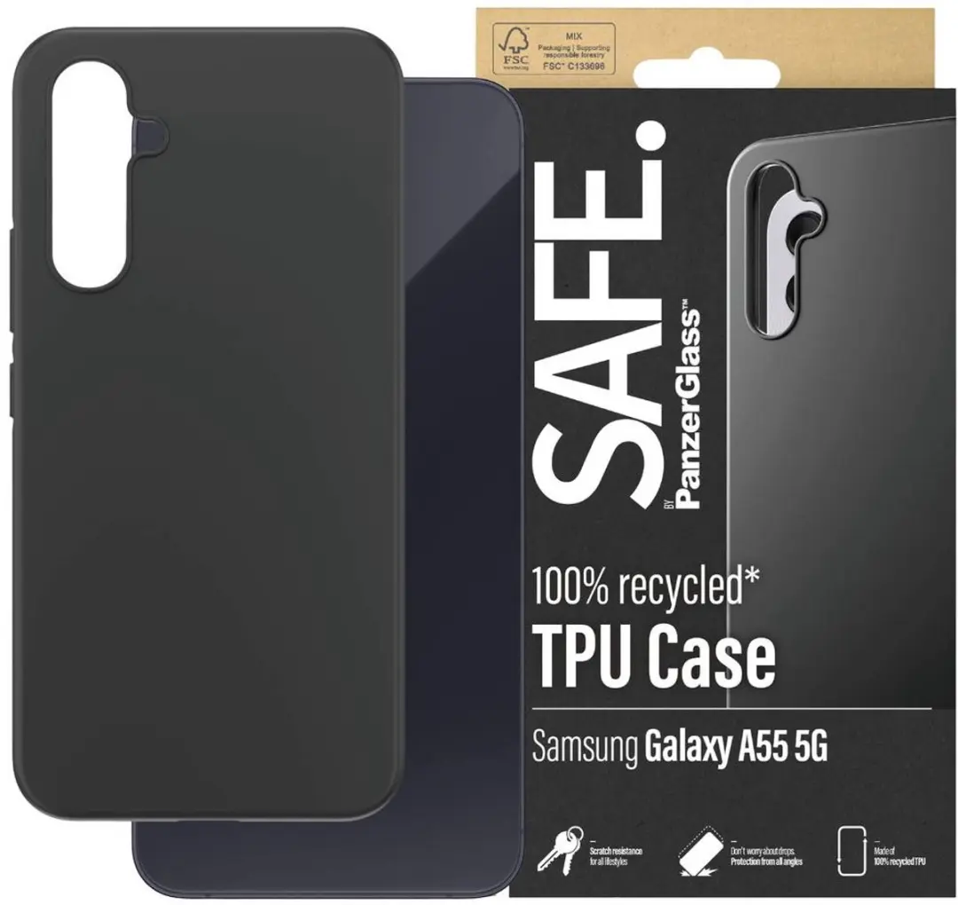 PanzerGlass SAFE95693 Hoesje Samsung Galaxy A55 5G - Zwart - afbeelding 6 van 6
