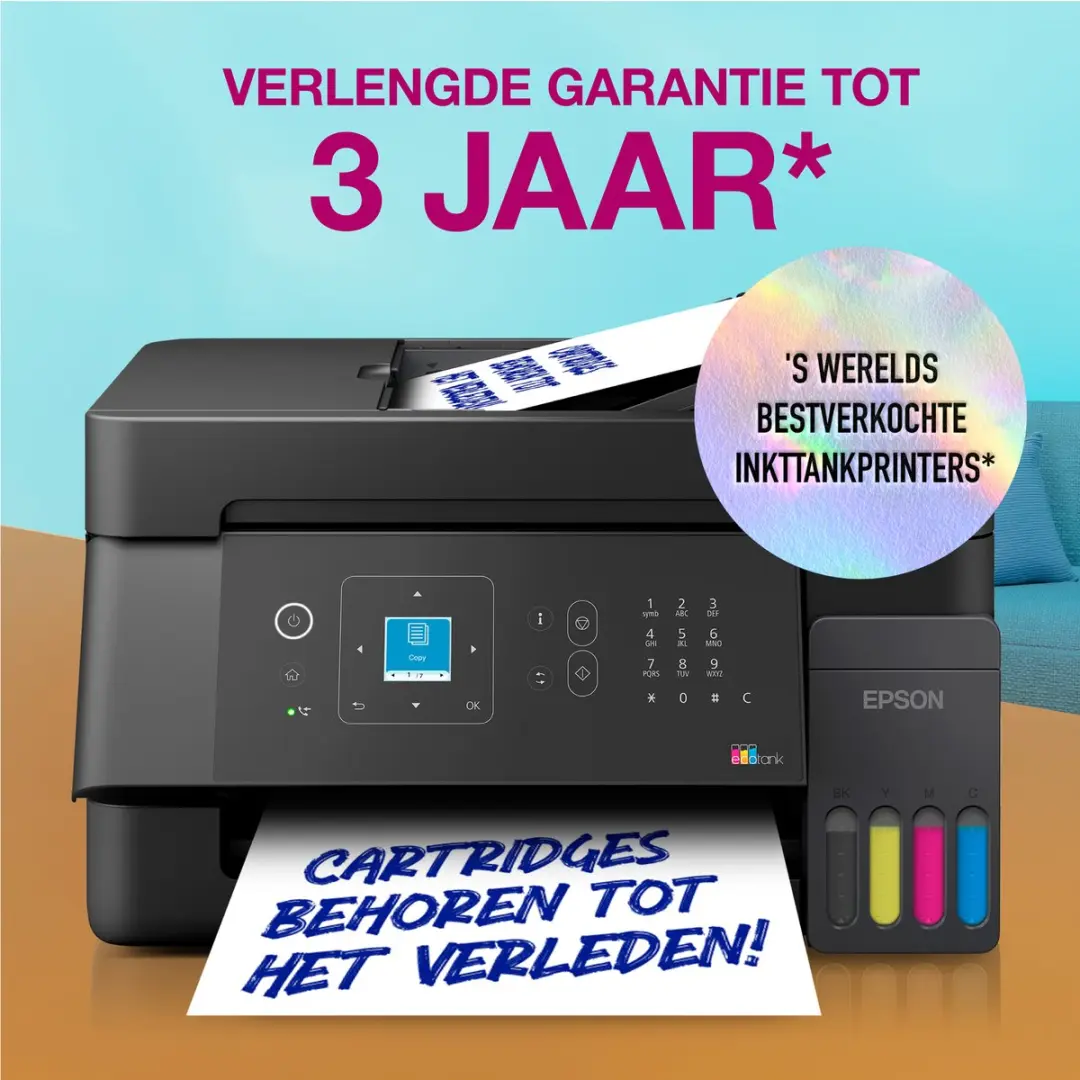 Epson EcoTank ET-4900 Inkjetprinter - A4 - 5760x1440 DPI - Zwart