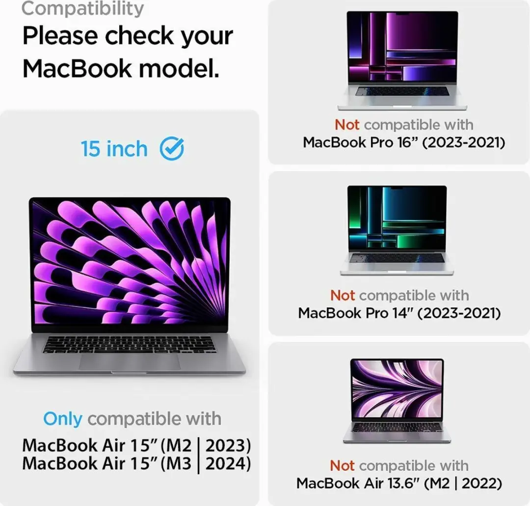 Spigen Glass AGL06950 Screenprotector MacBook Air 15" - Transparant