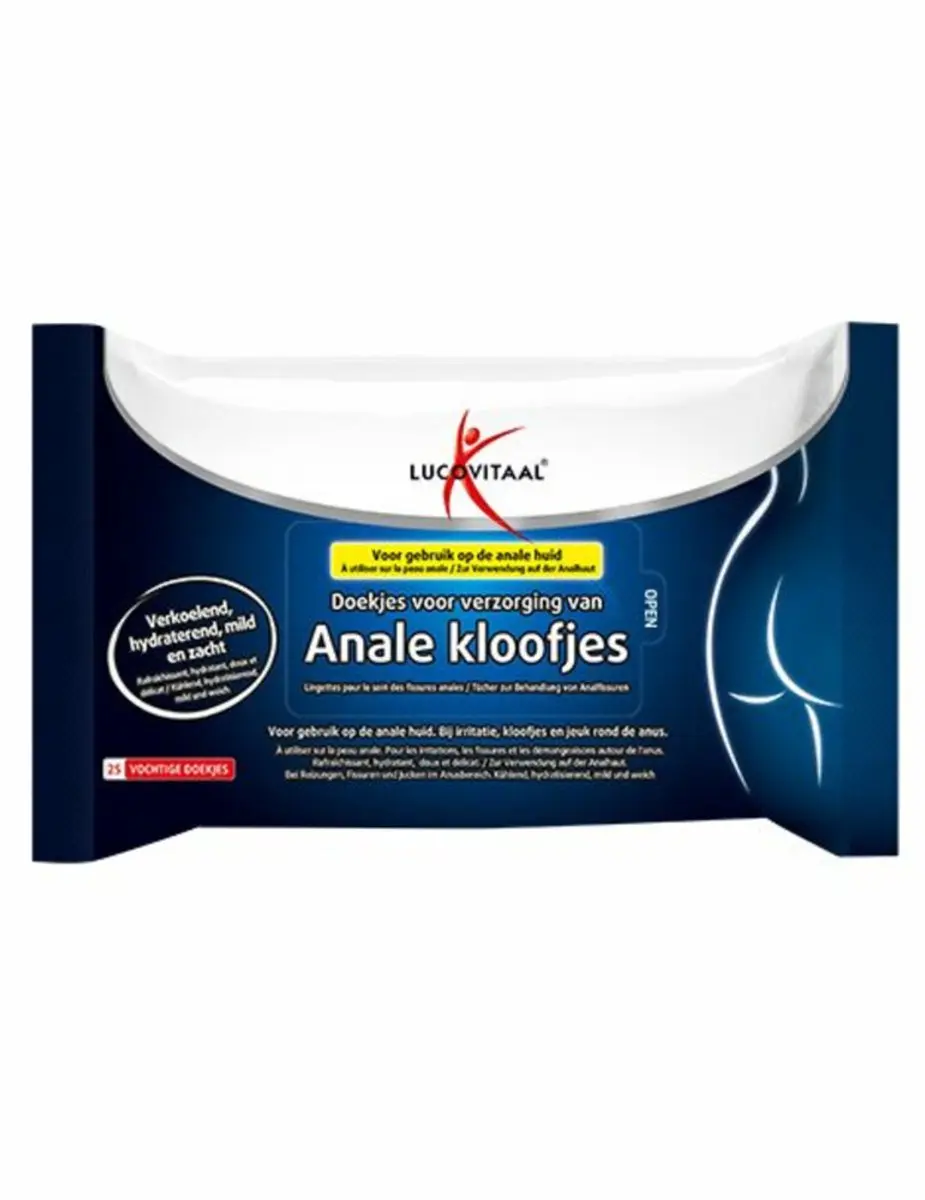 Lucovitaal Anale Kloofjes Doekjes - 75g - 3x25 Stuks