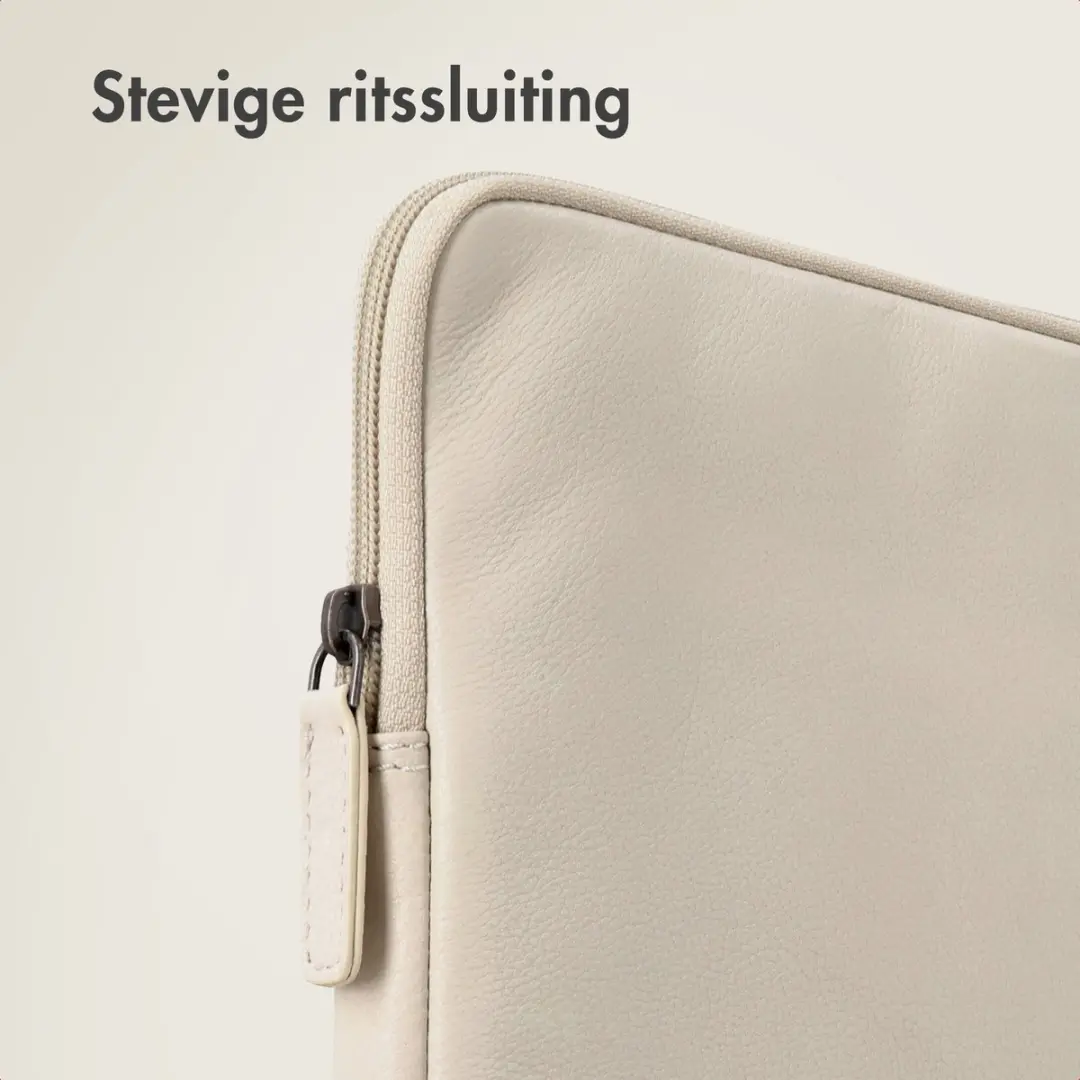 Accezz Leather Laptop Sleeve 14" - Beige