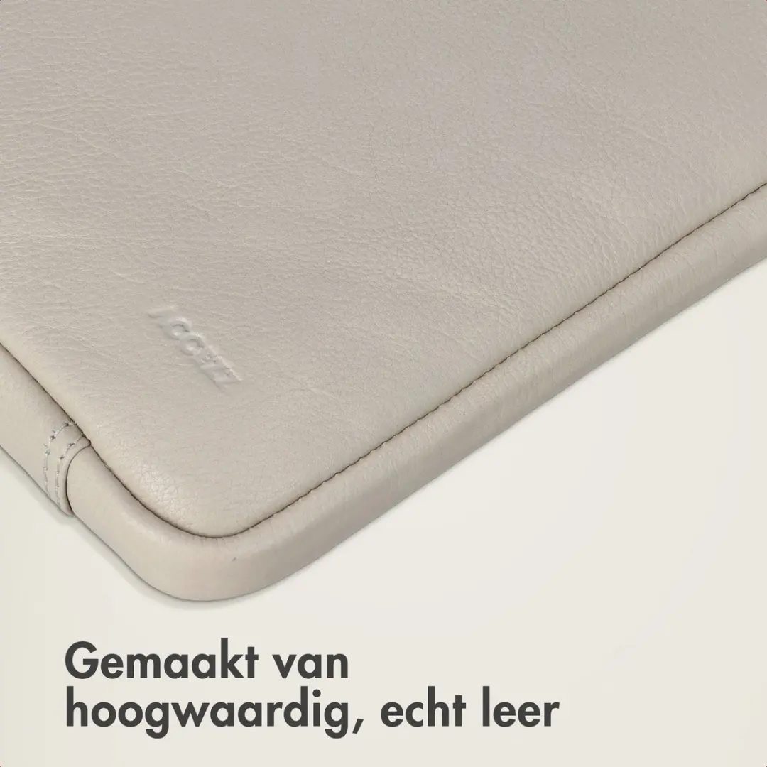 Accezz Leather Laptop Sleeve 14" - Beige