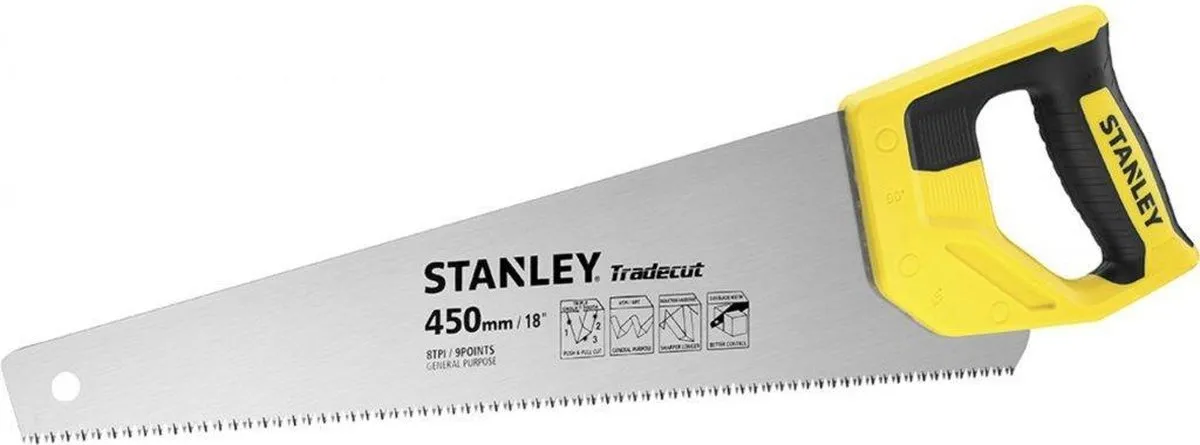 Stanley Houtzaag Tradecut Universal 450mm 8 TPI STHT20354-1