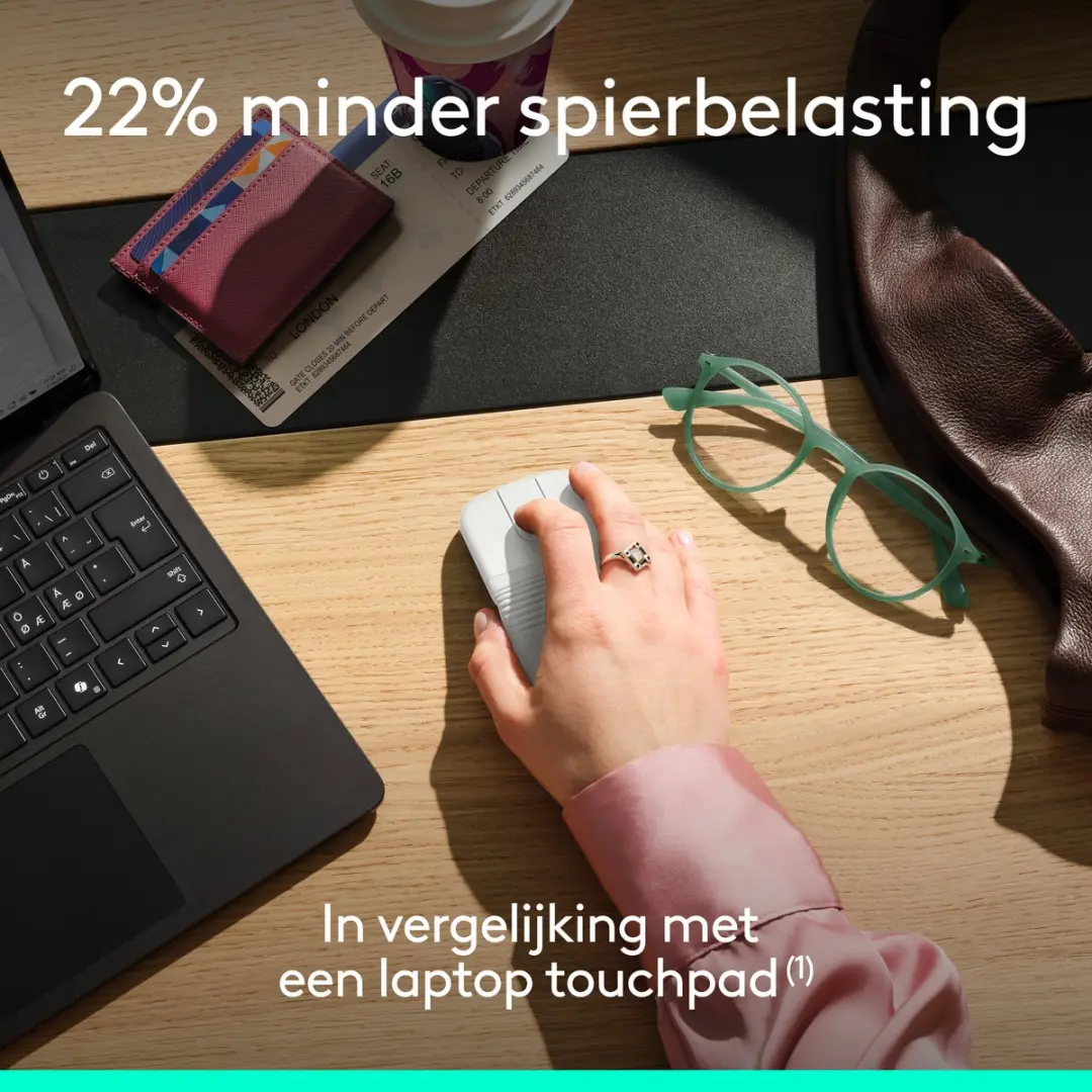 Logitech Mobi Fold 910-007631 Ovouwbare Muis - Wit