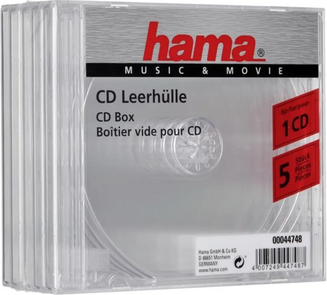 Hama Cd-Box 5 Stuks - Transparant