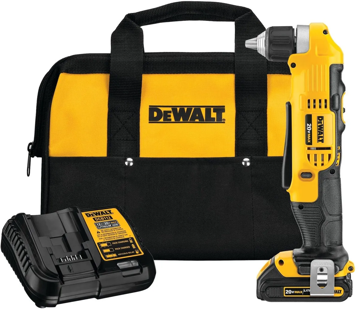 DeWalt XR DCD740C1-QW Haakse Boormachine - 18V 1x1.5Ah - 28mm Hout/10mm Metaal