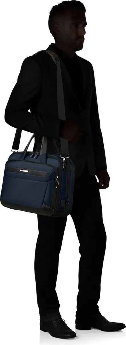 Samsonite Pro-DLX 6 Laptopschoudertas 15.6 inch - Blauw