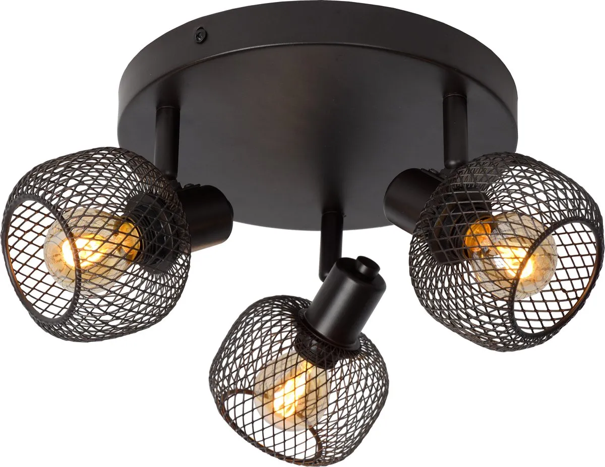 Lucide MAREN Plafondspot Ø37cm - 3xE14 - Zwart