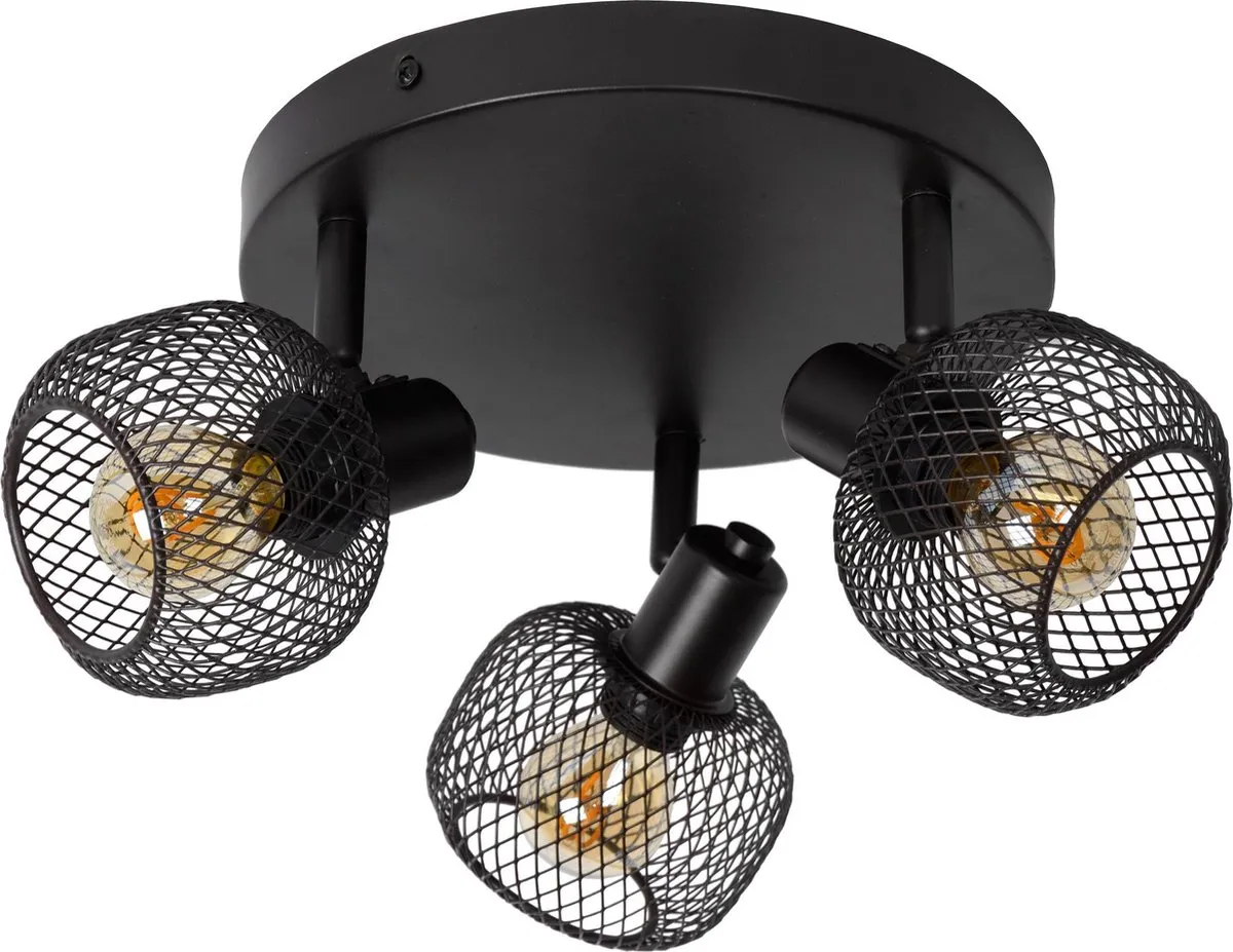 Lucide MAREN Plafondspot Ø37cm - 3xE14 - Zwart