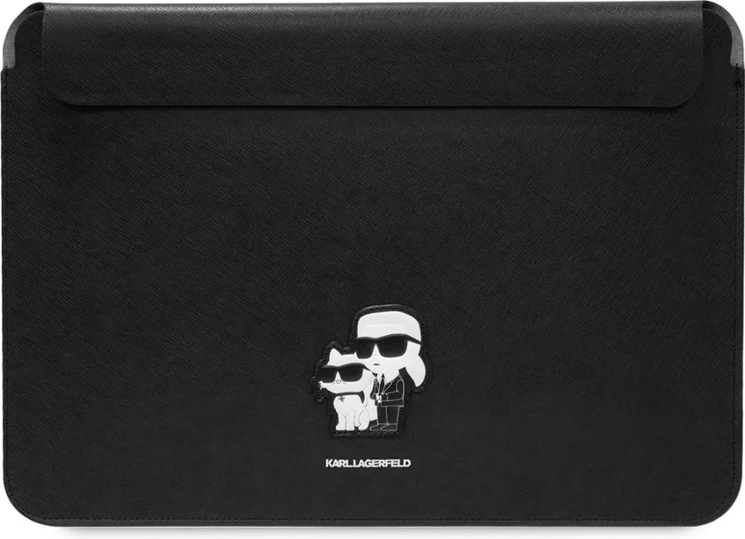 Karl Lagerfeld Sleeve MacBook Air 13" - Zwart - Kunstleer