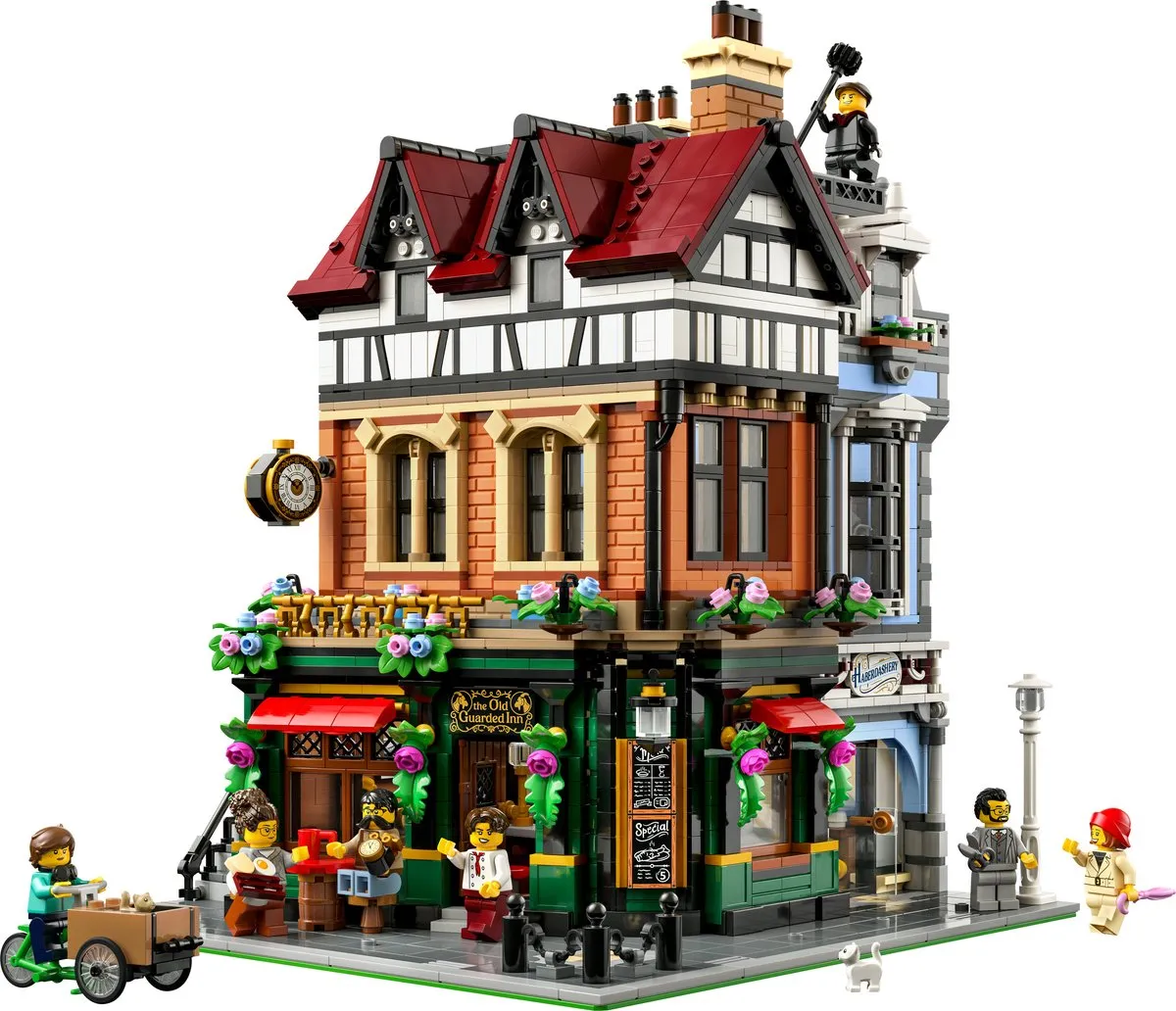 LEGO Icons Tudor Corner 10350 - 3266 Stenen - 8 Minifiguren - afbeelding 6 van 6