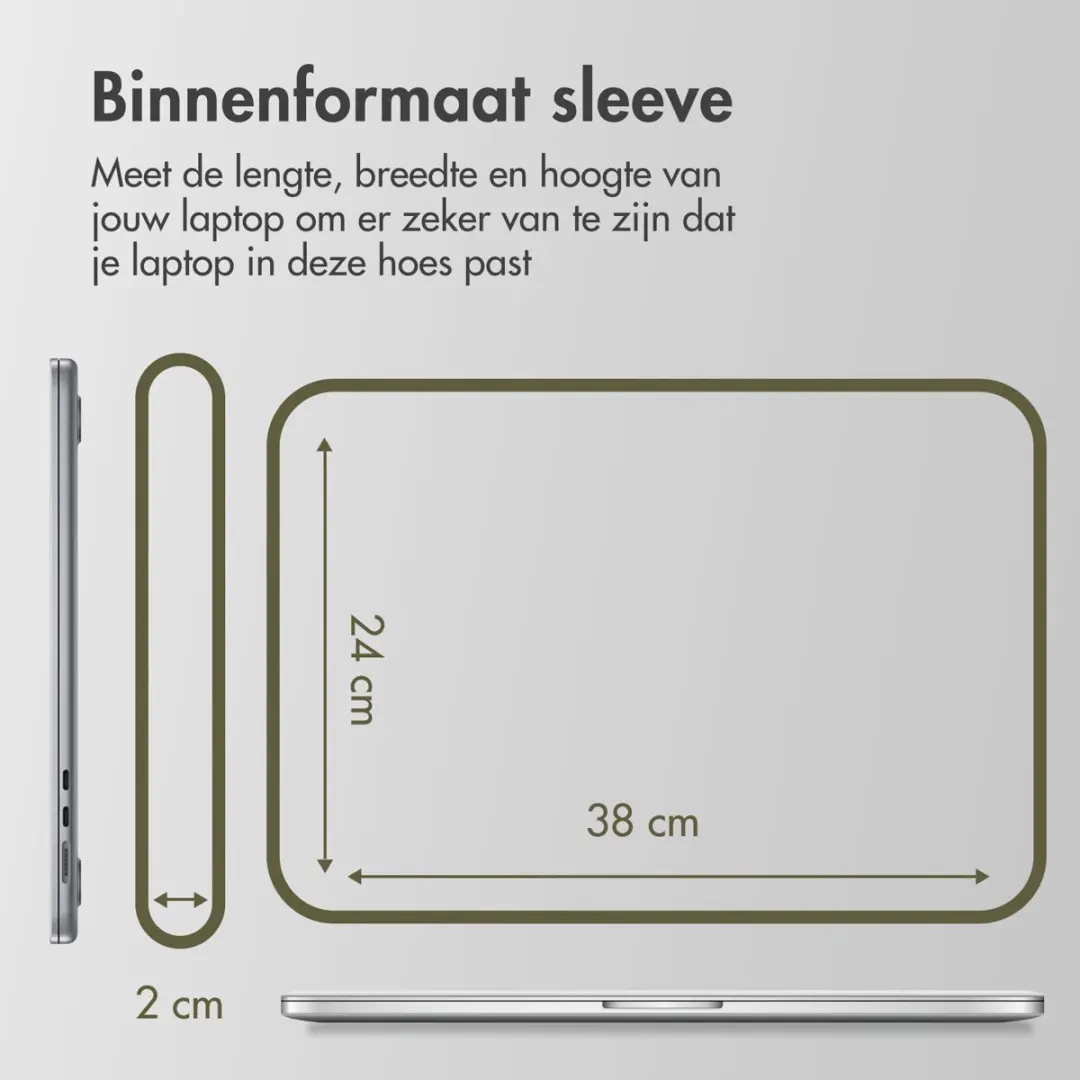 Accezz Laptophoes 16 inch - Groen