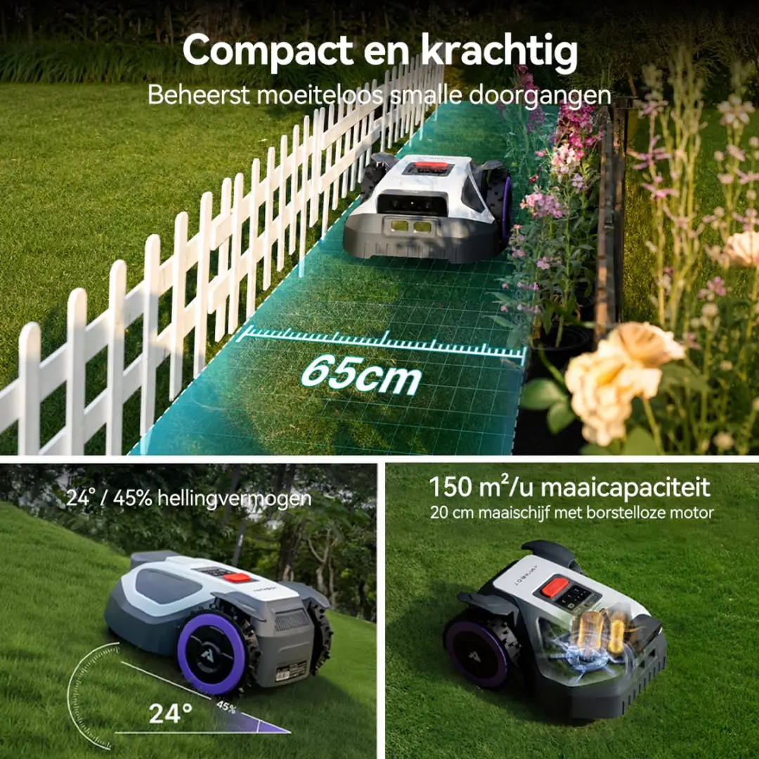 Anthbot M9 RTK Robotmaaier - 1000m² - Dubbele Camera & AI Obstakelvermijding