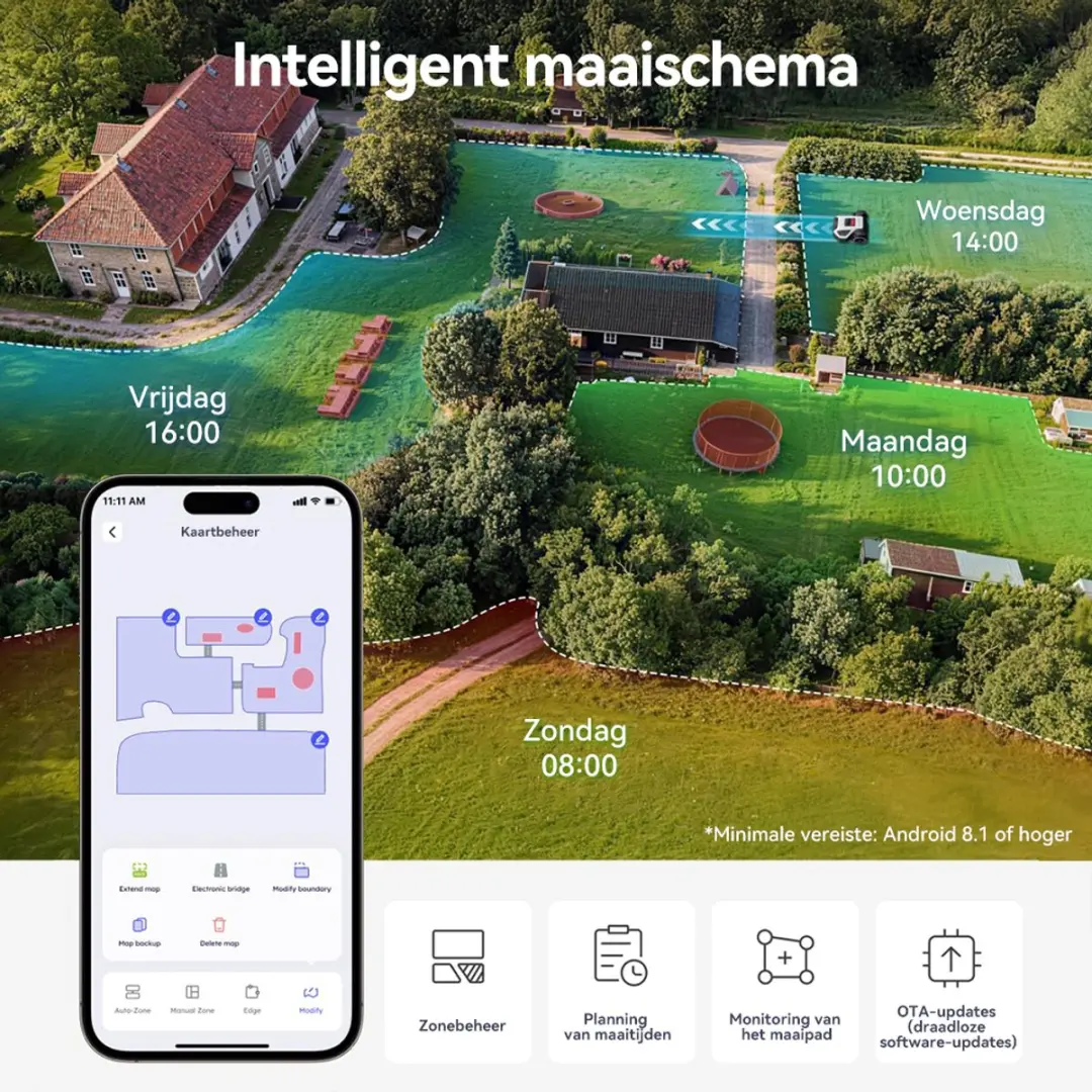 Anthbot M9 RTK Robotmaaier - 1000m² - Dubbele Camera & AI Obstakelvermijding - afbeelding 6 van 6