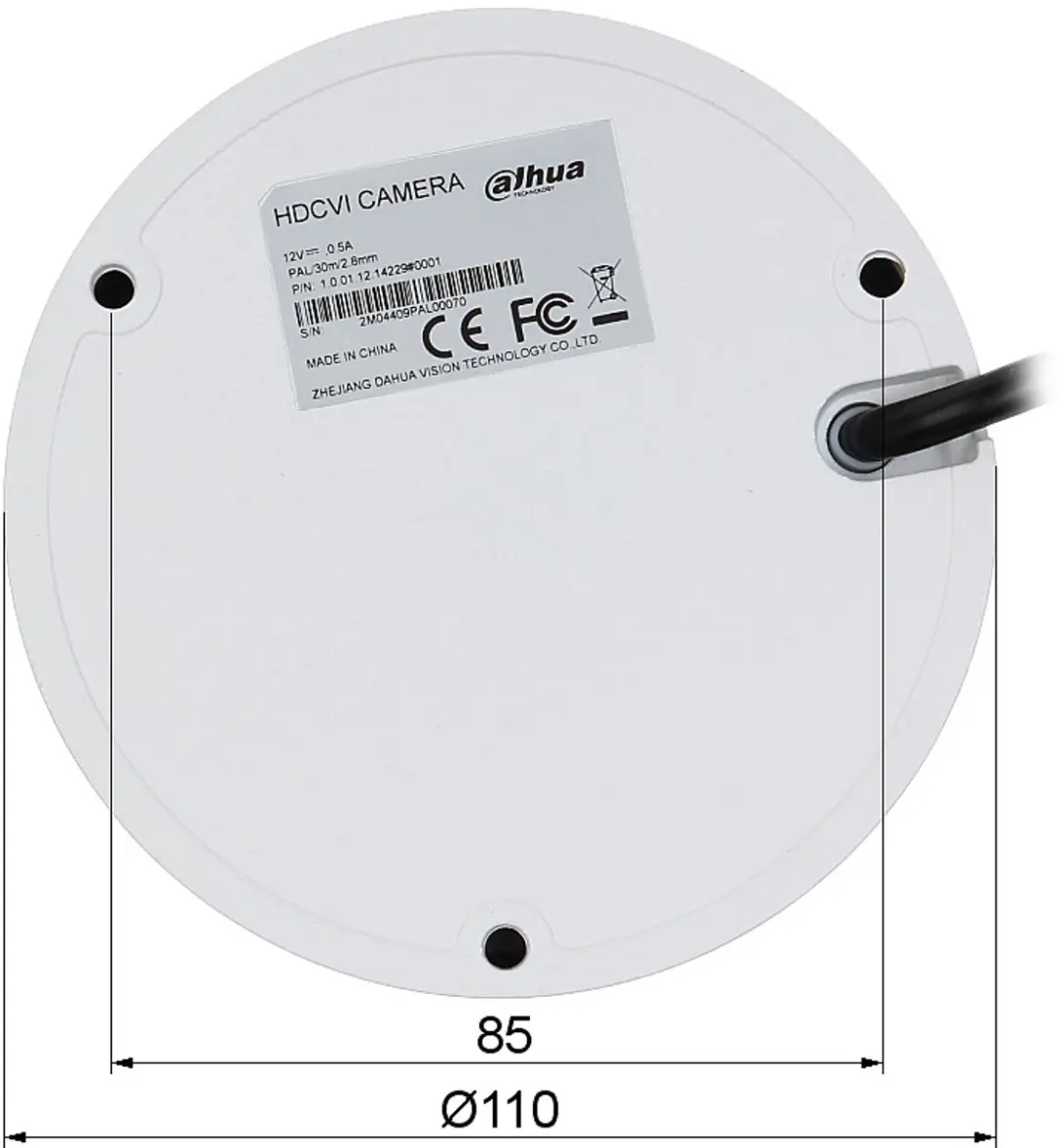 Dahua HAC HAC-HDBW1500E-0280B-S2 Beveiligingscamera 5Mpx - 2.8mm - Wit - afbeelding 6 van 6
