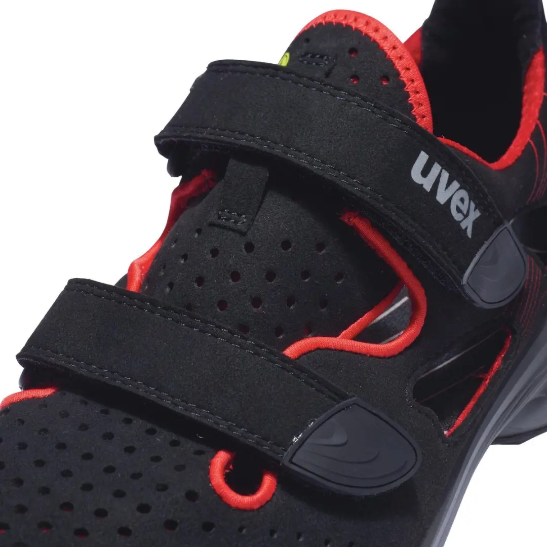 Uvex 1 G2 6836235 Veiligheidsandalen ESD S1P - 35 - Rood/Zwart