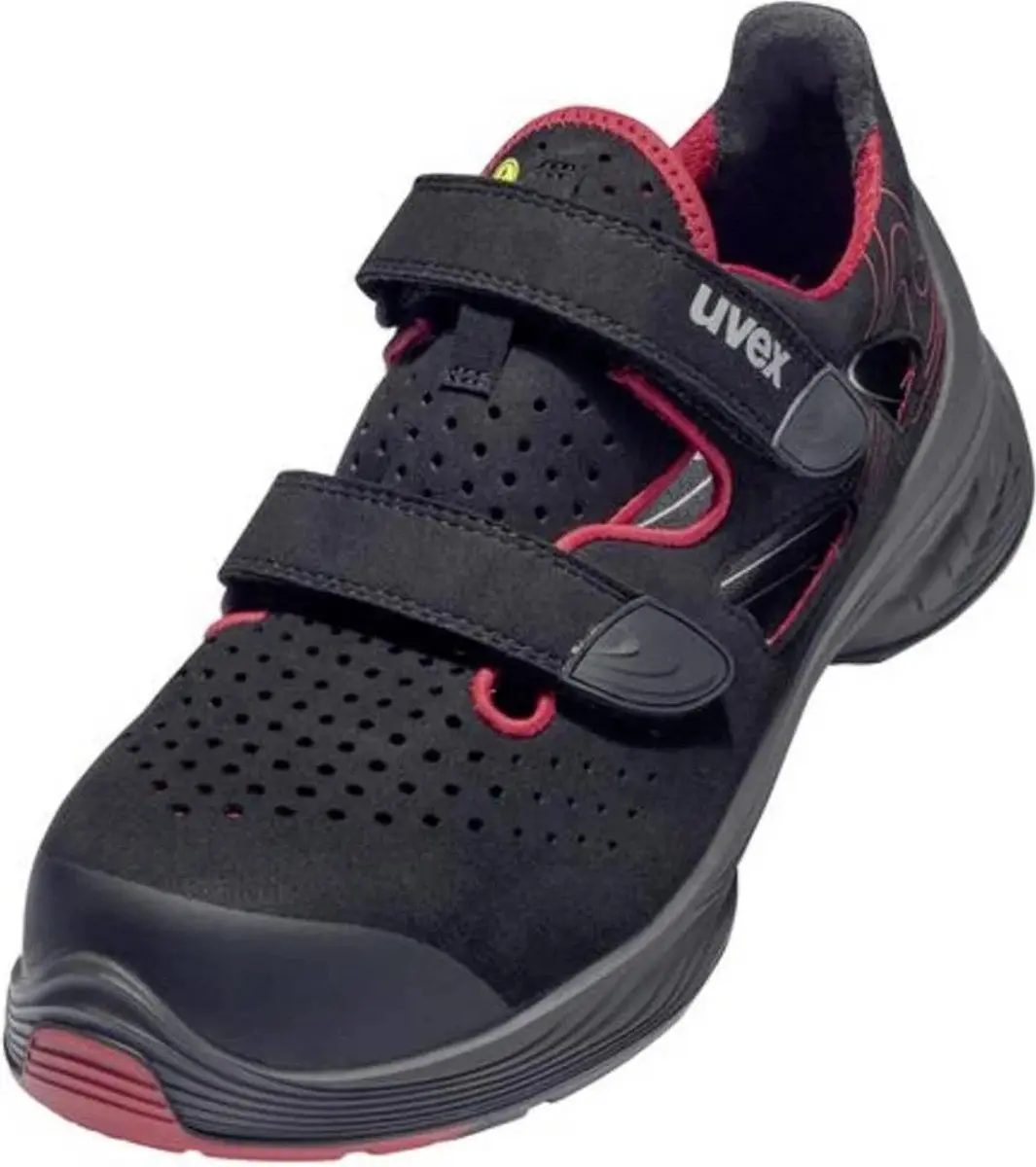 Uvex 1 G2 6836235 Veiligheidsandalen ESD S1P - 35 - Rood/Zwart