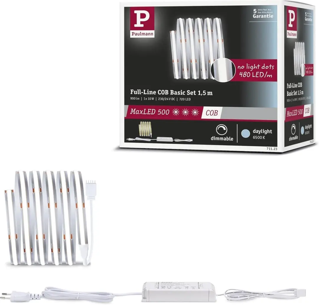 Paulmann MaxLED 500 71124 LED-strip - 3m - 600lm/m - 6500K - Zilver - afbeelding 6 van 6