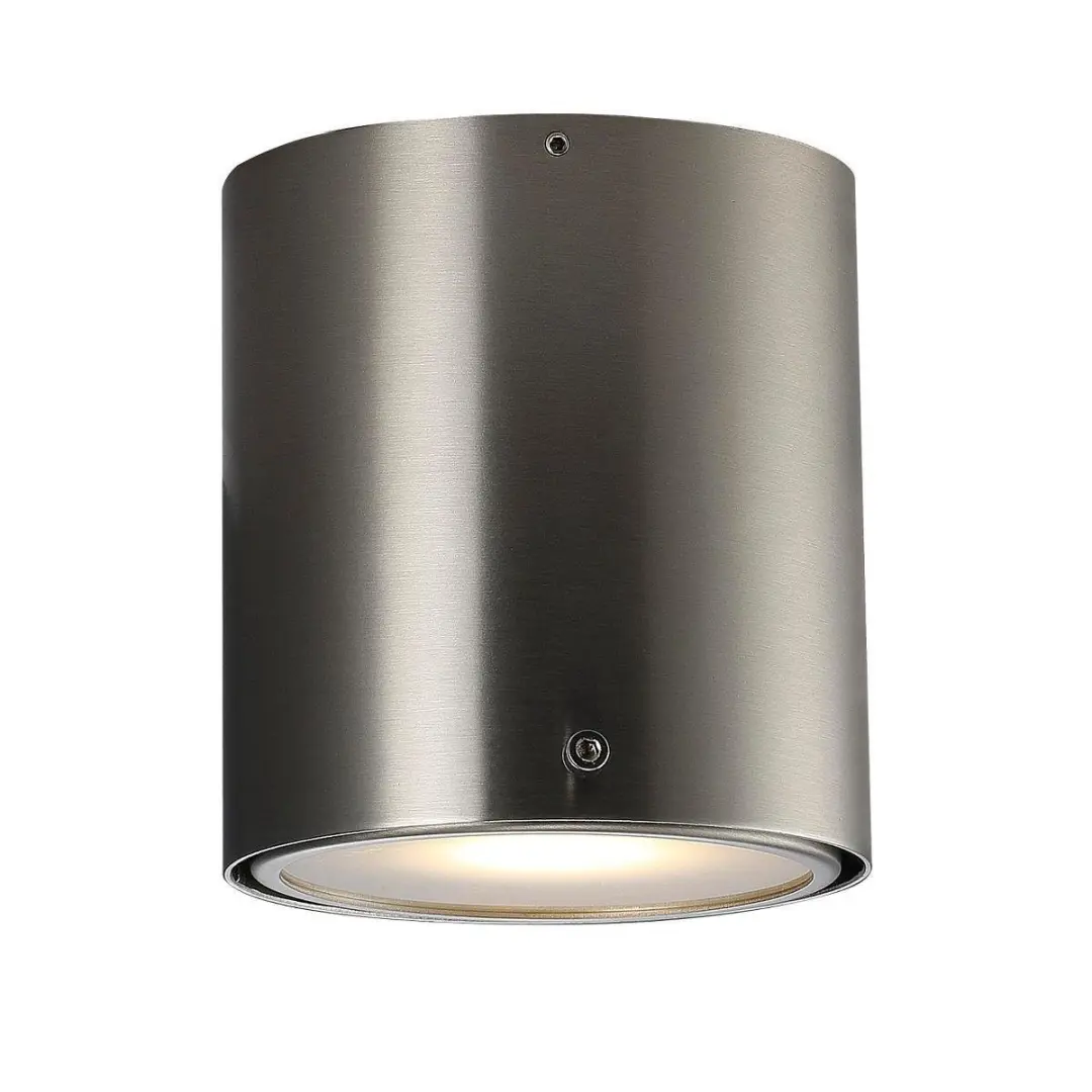 Nordlux Kasai Plafondlamp - Ø10cm - Geborsteld staal