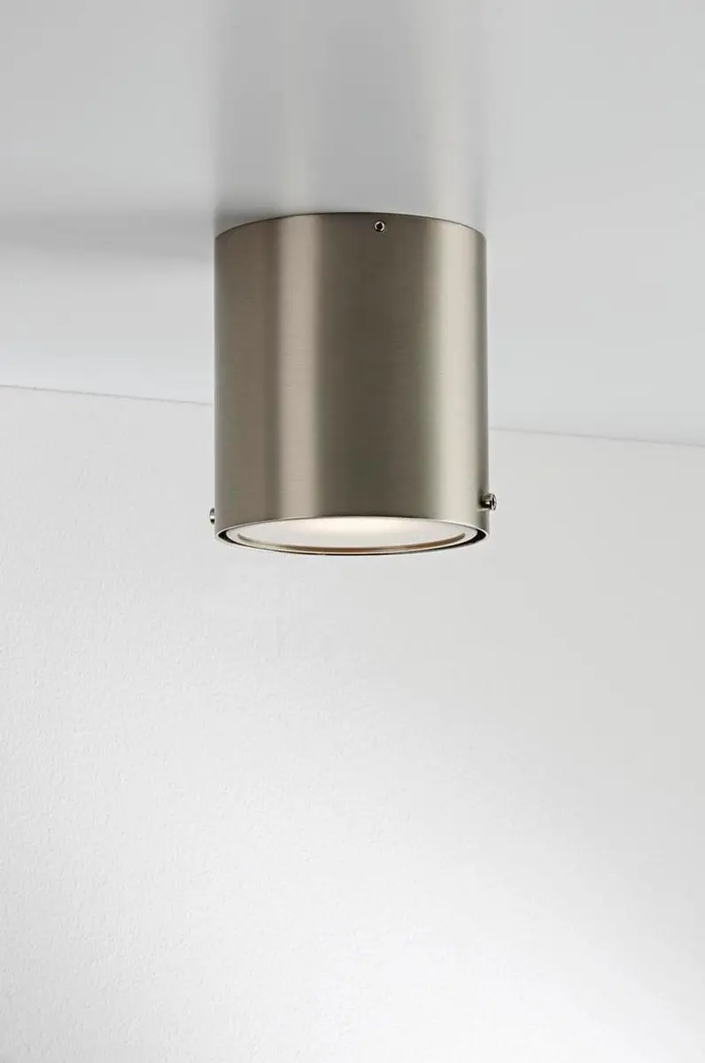 Nordlux Kasai Plafondlamp - Ø10cm - Geborsteld staal
