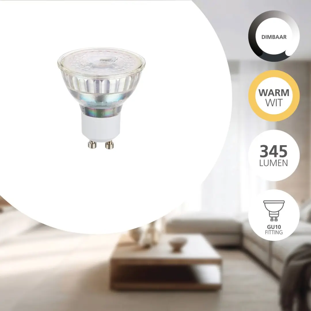 Eglo LED Lamp GU10 5W - Ø5cm - 3000K - Dimbaar