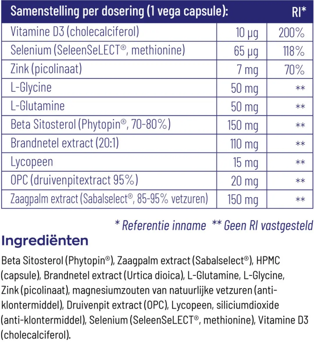 Vitakruid Prostaatformule 120 Vegacapsules - 2x60