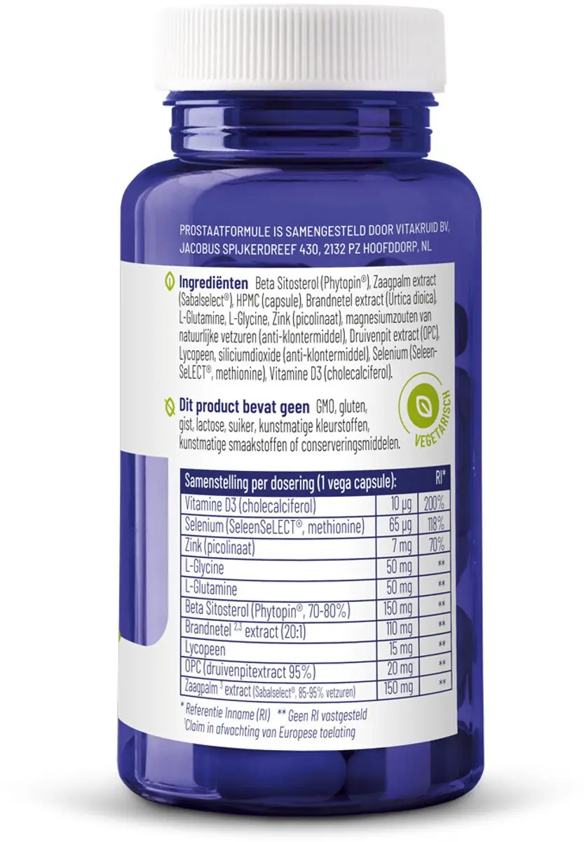 Vitakruid Prostaatformule 120 Vegacapsules